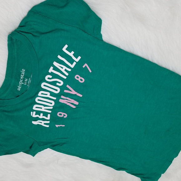Aeropostale Tee Green Medium - Picture 4 of 4